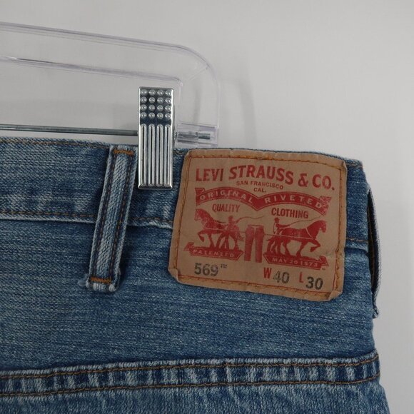 Levi's 569 Straight Leg Jeans Size 40 x 30 - Picture 2 of 4